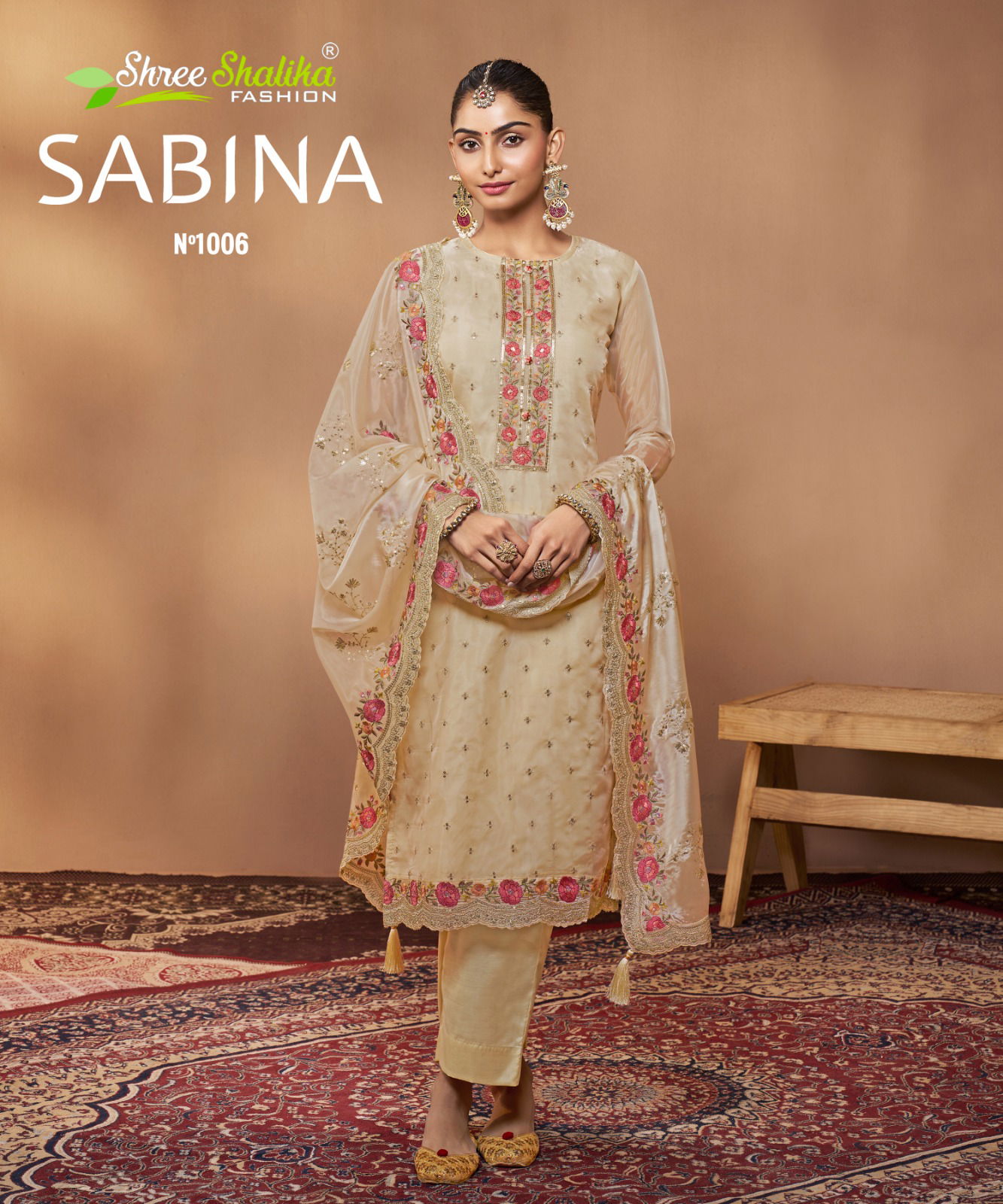 Sabina By Shree Shalika Organza Dress Material Wholesale Shop In Surat